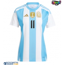 Ženski Nogometni dresi Argentina Angel Di Maria #11 Domači Copa America 2024 Kratek Rokav